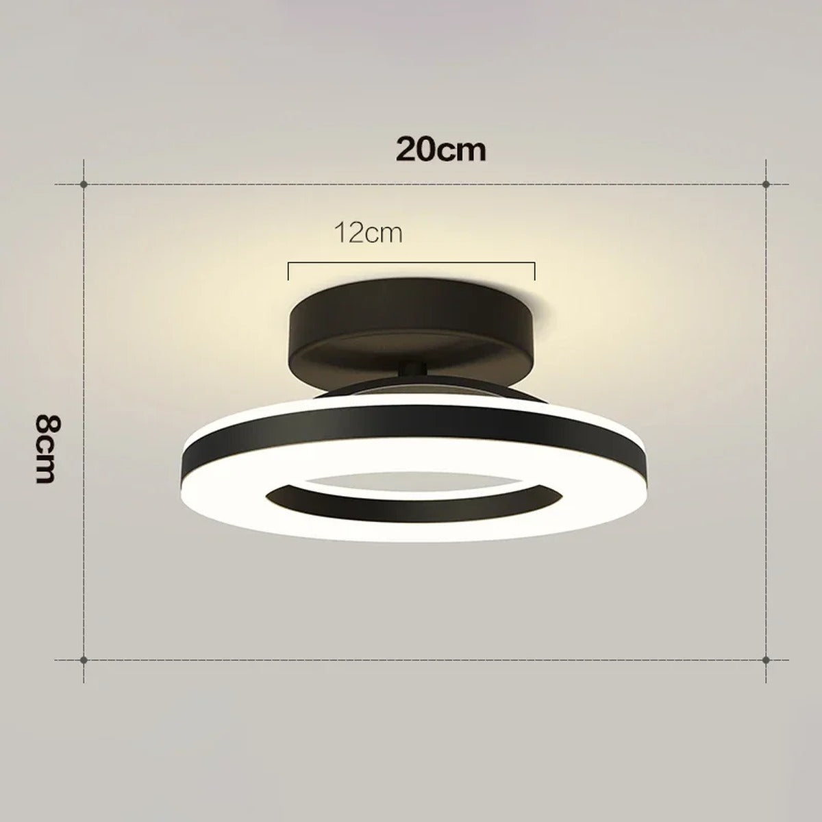 Modern Ceiling Light Vel3147 — Black 20cm