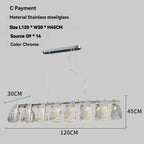 Chrome Mesh Ribbon Chandelier – Floramont – Product Detail 12