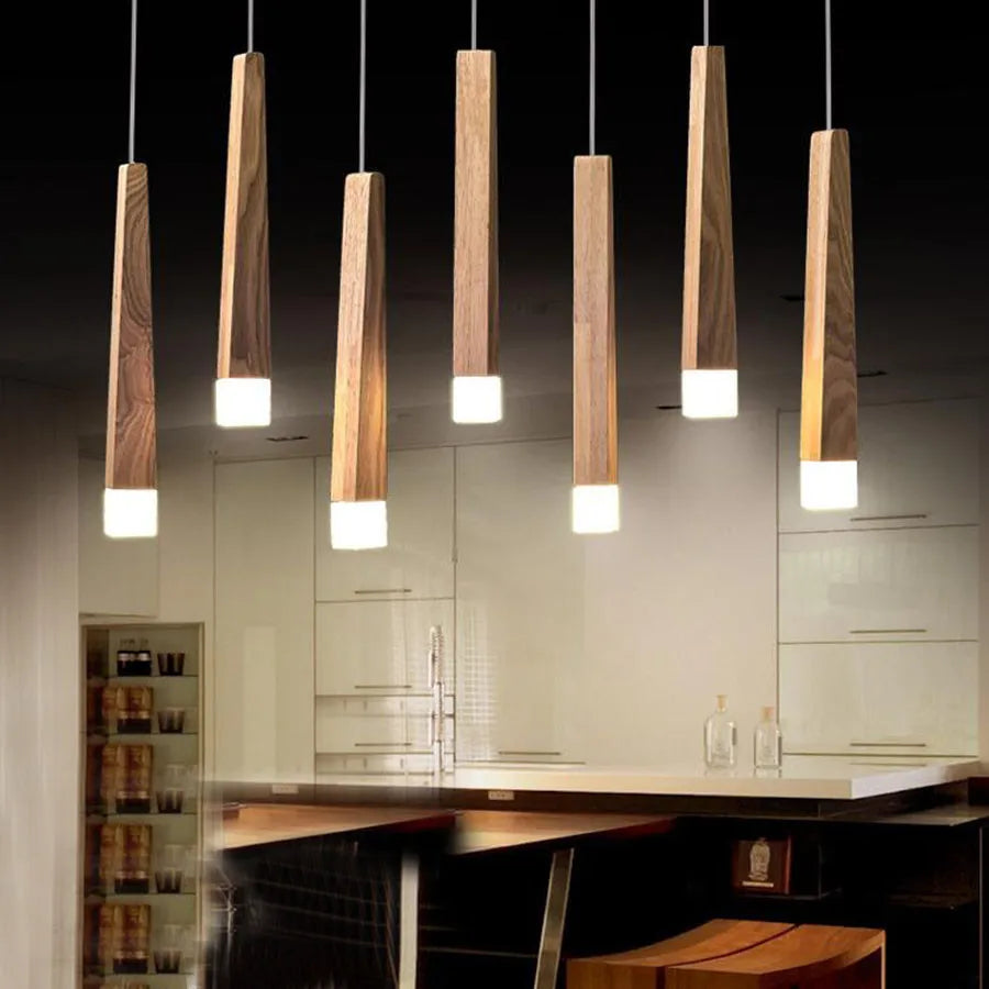 Scandinavian Wood Multi-Arm Pendant Filox – 7 Arms