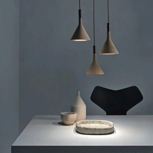 Concrete Nordic Sculptural Pendant Cemendris – Lifestyle View 3