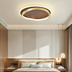 Wood Disc LED Halo Flush Ceiling Light – Fevoria – Lifestyle View 4