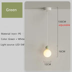 Luniva pendant light — Green colourway specifications