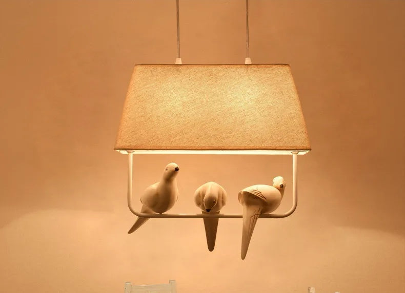 Nordic Resin Bird Pendant Light Laelorix – Lifestyle in Dining Room