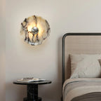 Marble Disc Brass Centre Wall Sconce – Marbrion – Lifestyle View 2