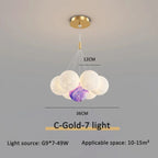Floating Glass Gold Chandelier Praivelle – Product Detail 7