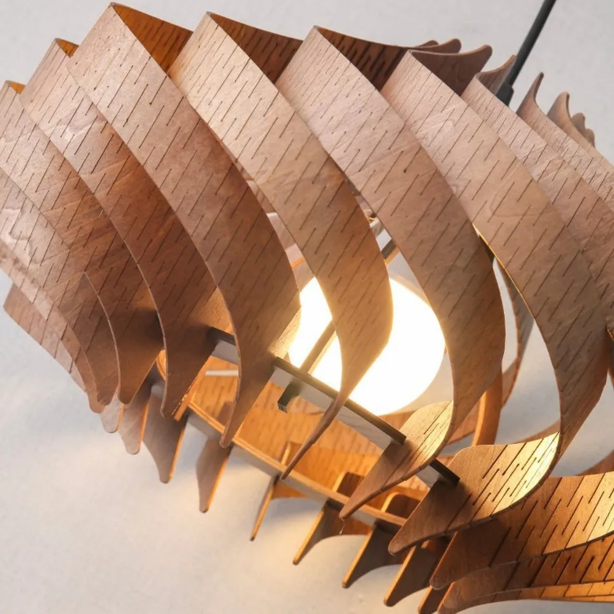 Layered Wood Veneer Pendant Light – Yolux – Product Detail 6