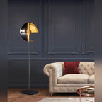 Amber Glass Dome Floor Lamp Derox – Lifestyle, Living Room