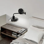 Articulated Arm Glass Ring Wall Sconce – Evorn – Lifestyle View 2