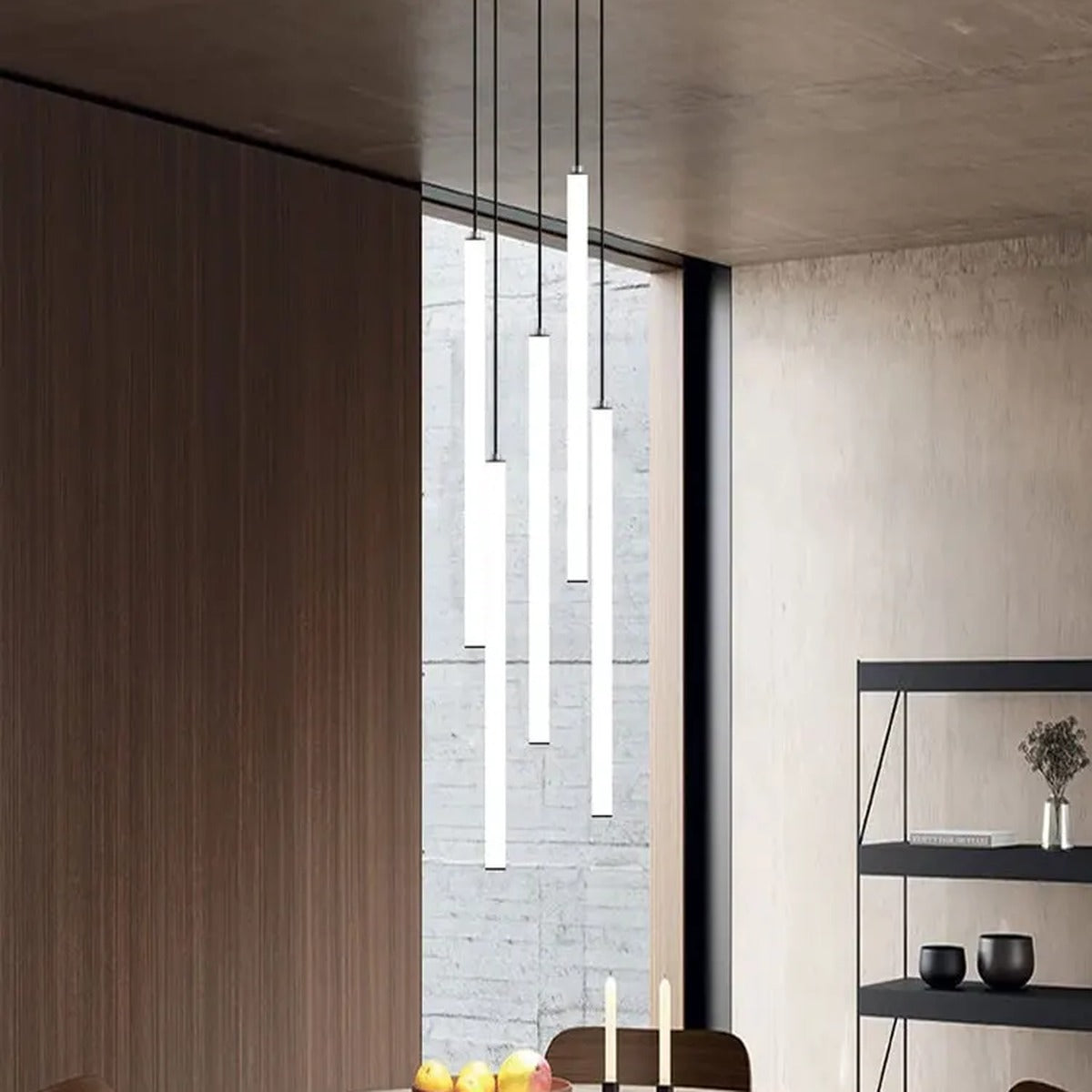 Slim LED Cylinder Tube Pendant Cluster – Graviton – Hero Shot