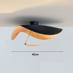 Gold-Leaf Lotus Wing Ceiling Light Qyvelith – Black 40cm