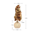 Solandis squirrel wall sconce - Golden finish, dimensions