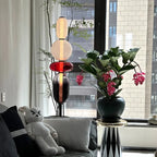 Stacked Art Glass Pebble Table & Floor Lamp – Darvorn – Lifestyle View 2