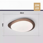 Elegant Natural Wood Flush Mount Balor – 38 cm Dimensions Walnut