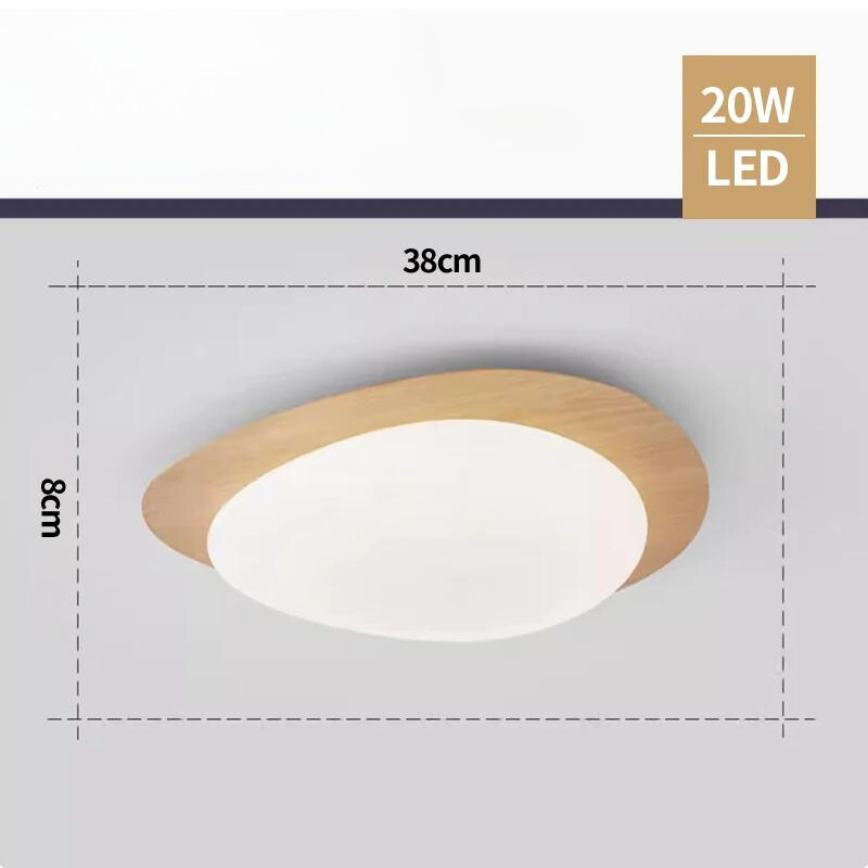Elegant Natural Wood Flush Mount Balor – 38 cm Dimensions Natural Wood