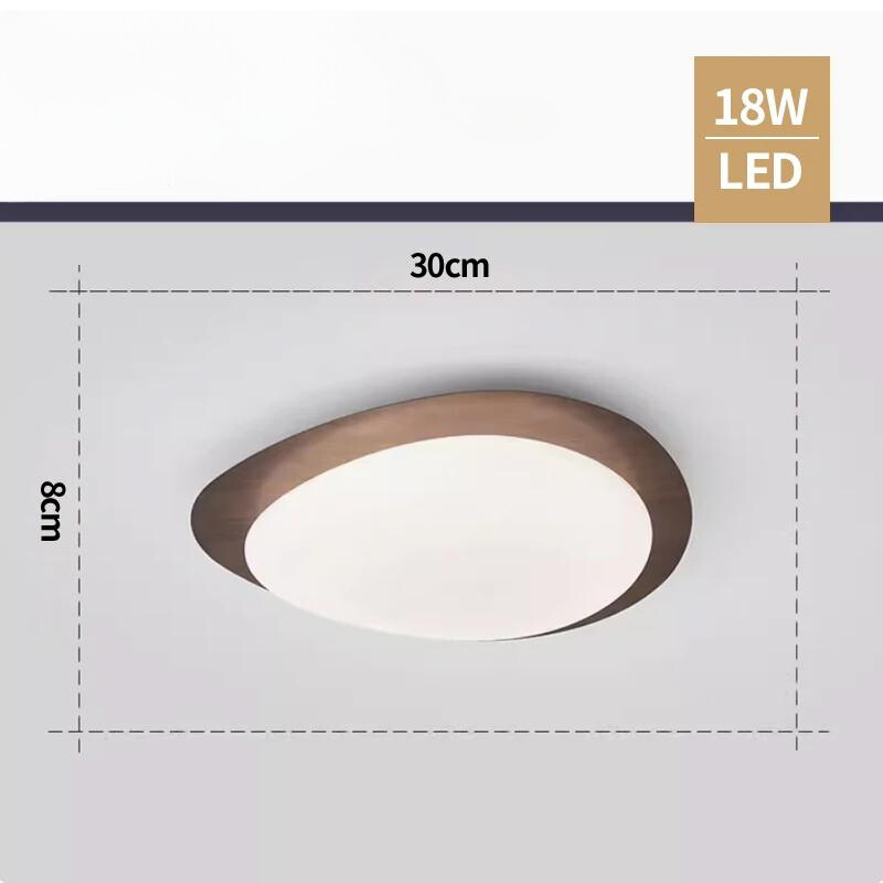 Elegant Natural Wood Flush Mount Balor – 30 cm Dimensions