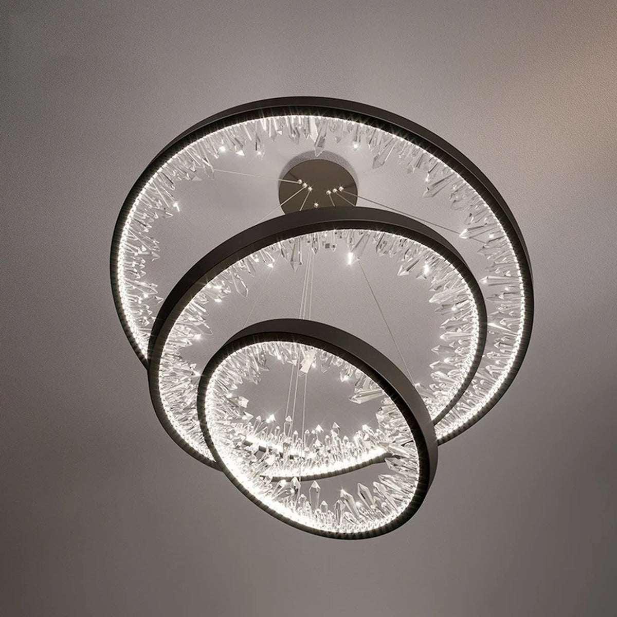 Multi-Ring Crystal Fringe Chandelier – Mevorath – Product Detail 6
