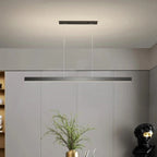 Linexa Black LED Bar Pendant Light in a modern living room