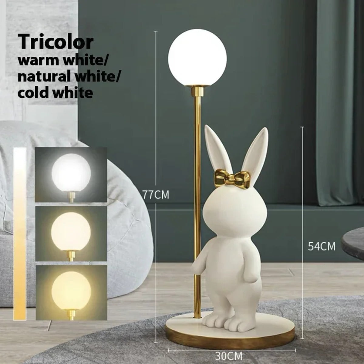 Modern Table Lamp Velvix — White Without Table