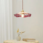 Scalloped Glass Flower Pendant Light Florivex – Lifestyle View 4