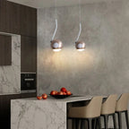 Wevonthal pendant light — white and champagne gold, kitchen island installation