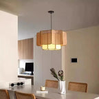 Scalloped Rattan Panel Tiered Pendant Light – Lelrix – Hero Shot