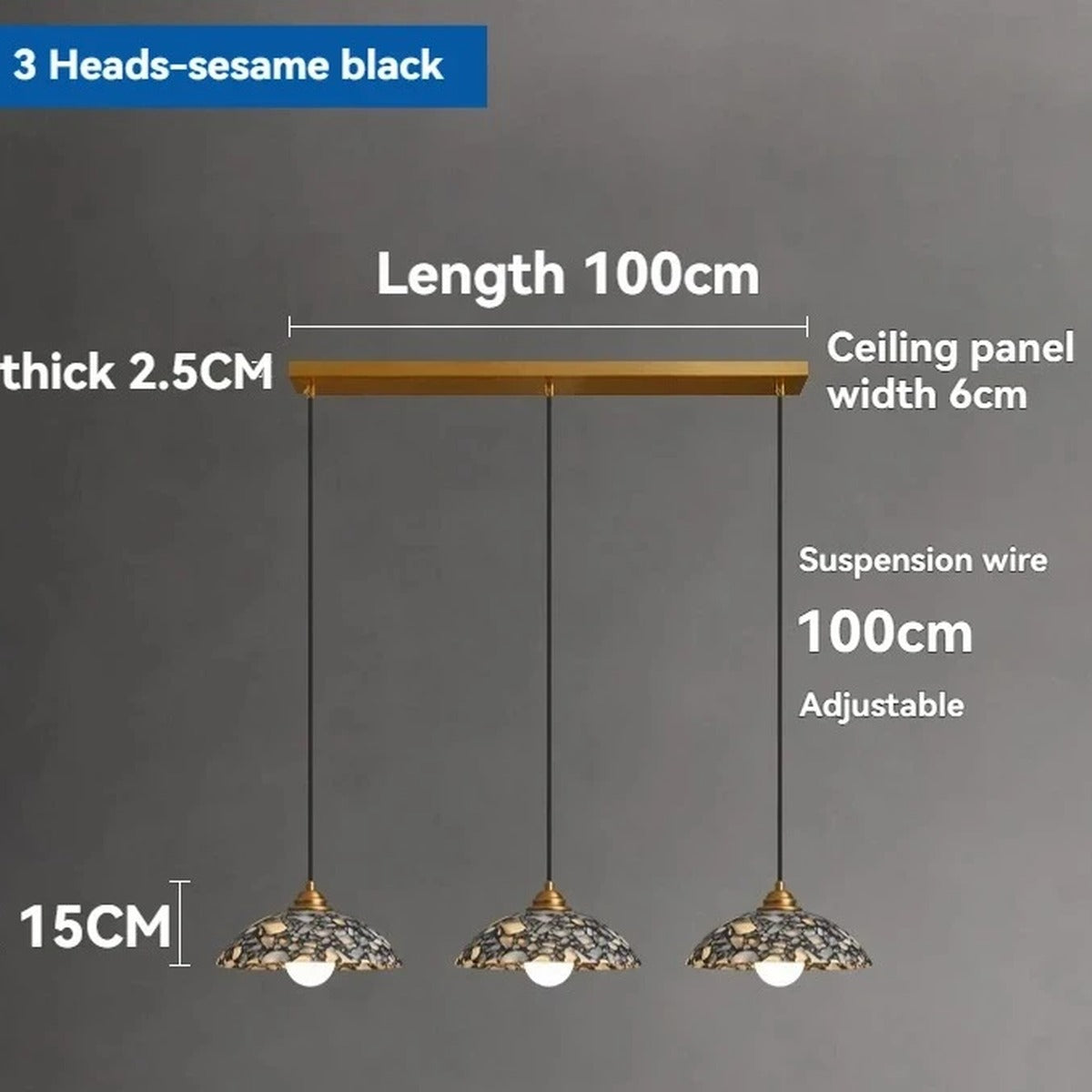 Terrazzo Dome Pendant & Bar Chandelier – Coluxen – Product Detail 9