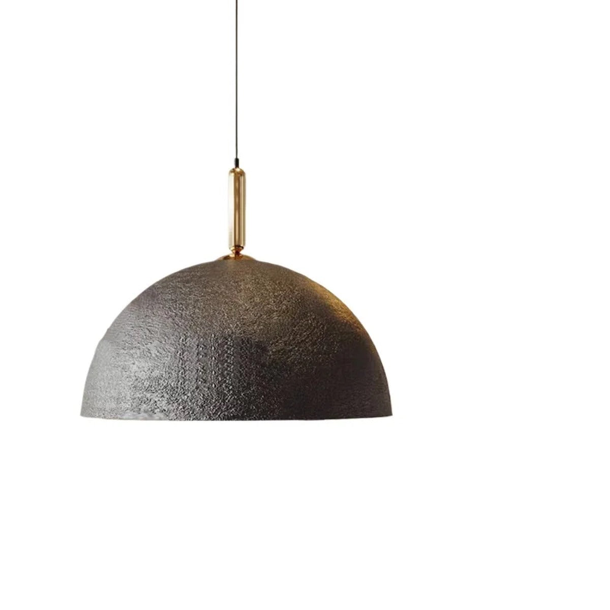 Oversized Textured Stone-Finish Dome Pendant Light – Warven – Product Detail 6