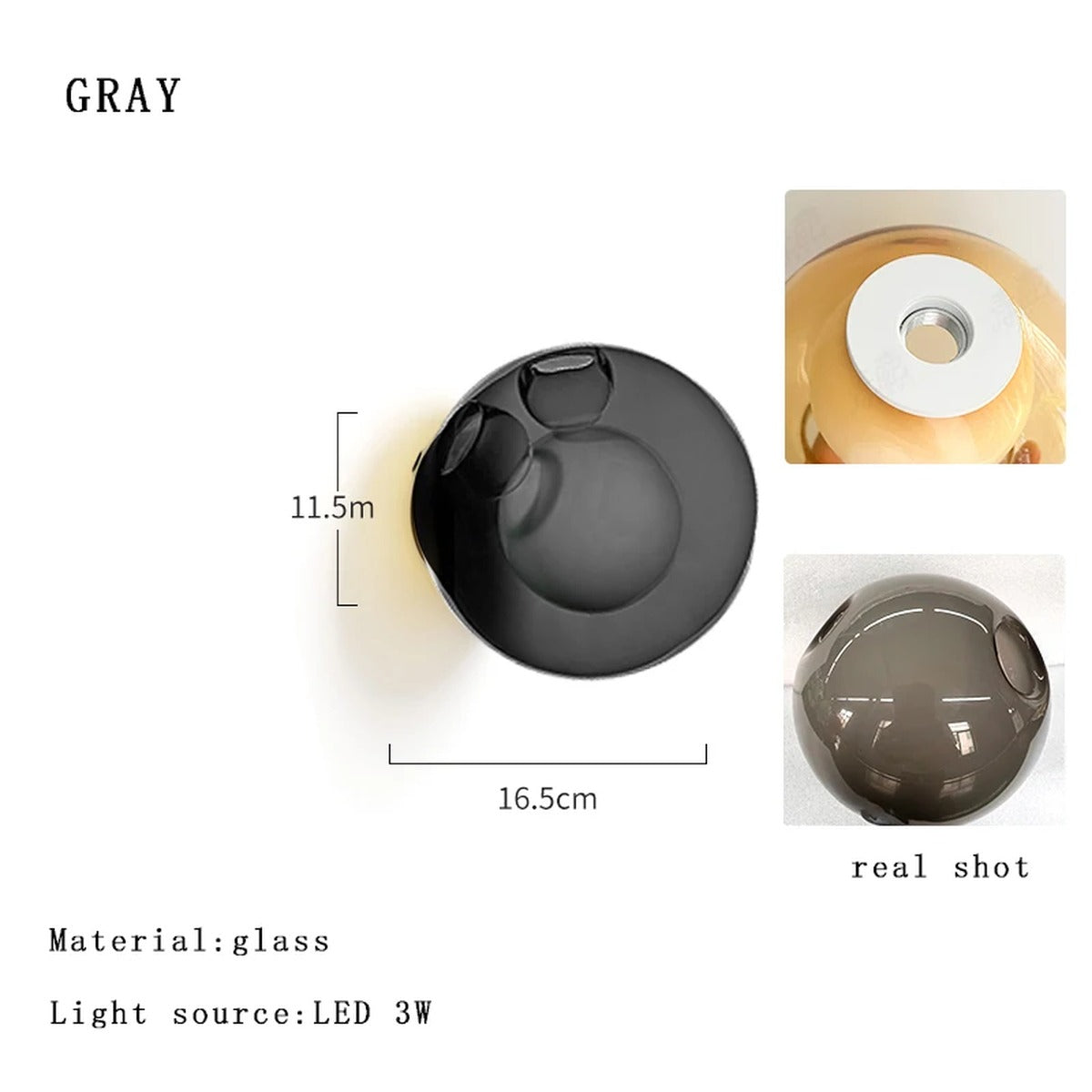 Pendant Light Luxara — Gray