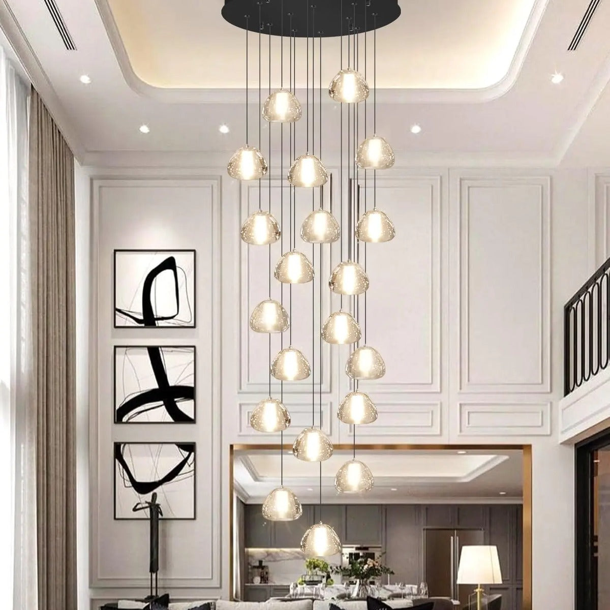 Spiral K9 Crystal Cluster Chandelier Jelvorn – Product Detail 5