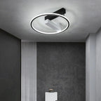 Geometric LED Halo Flush Ceiling Light – Axiomar – Lifestyle View 3