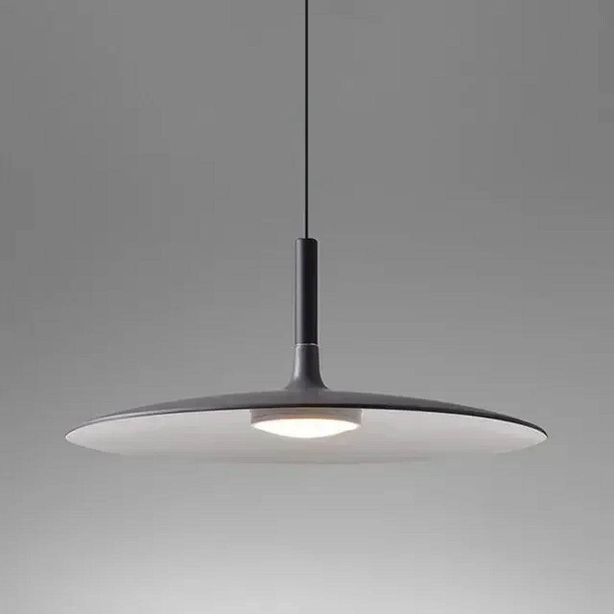 Wide Saucer Disc Pendant Light – Dolux – Dark Grey