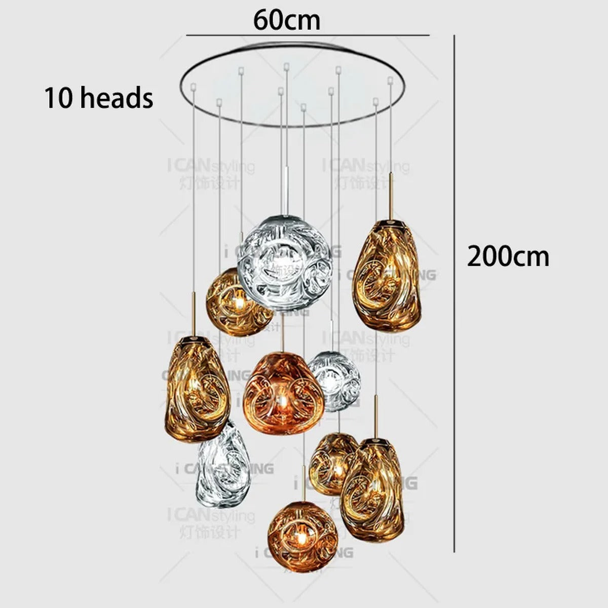 Nordic Ceremonial Glass Chandelier Welthorne – Product Detail 11