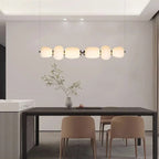 Linear 6-Globe Opal Cushion Chandelier – Gorvian – Lifestyle View 2
