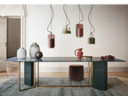 Nordic Industrial Geometric Pendant Light Kvaelindra – editorial dining table styling, three silhouettes and colors