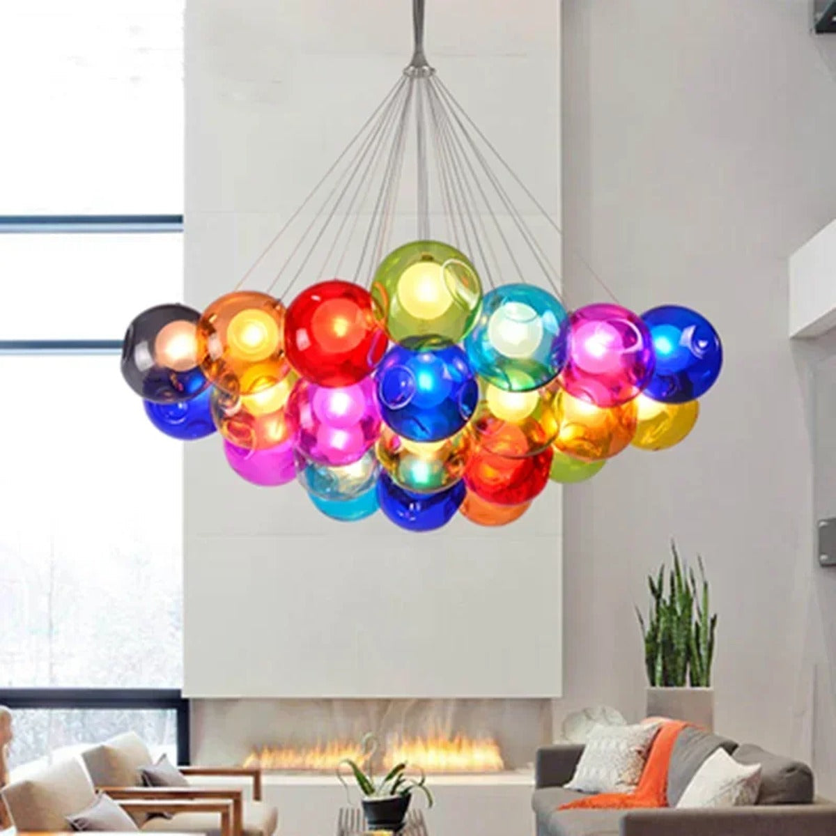Luminous Sphere Whisper Chandelier Orvello – Hero Shot