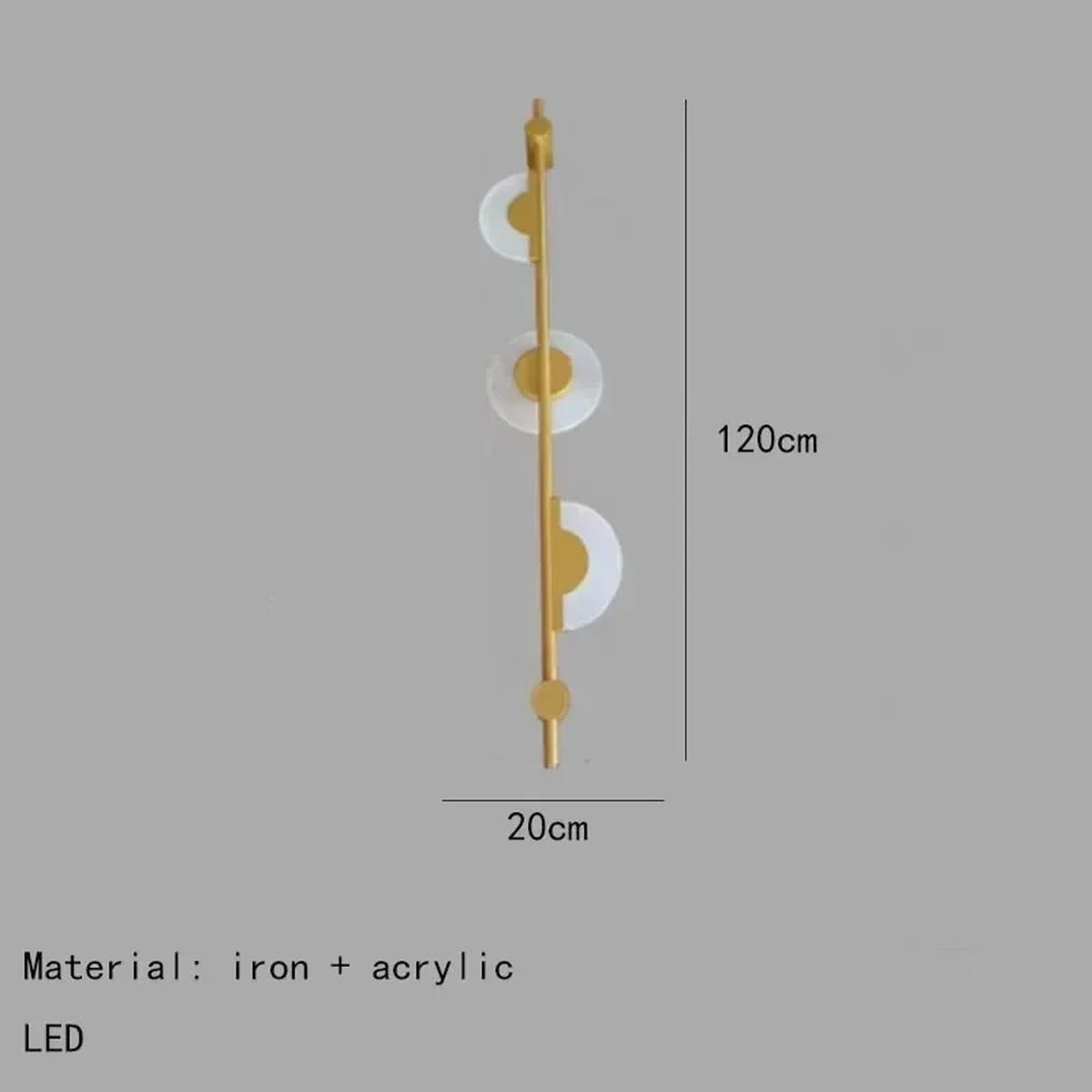 Moon Disc Vertical Pole Wall Sconce – Jevanto