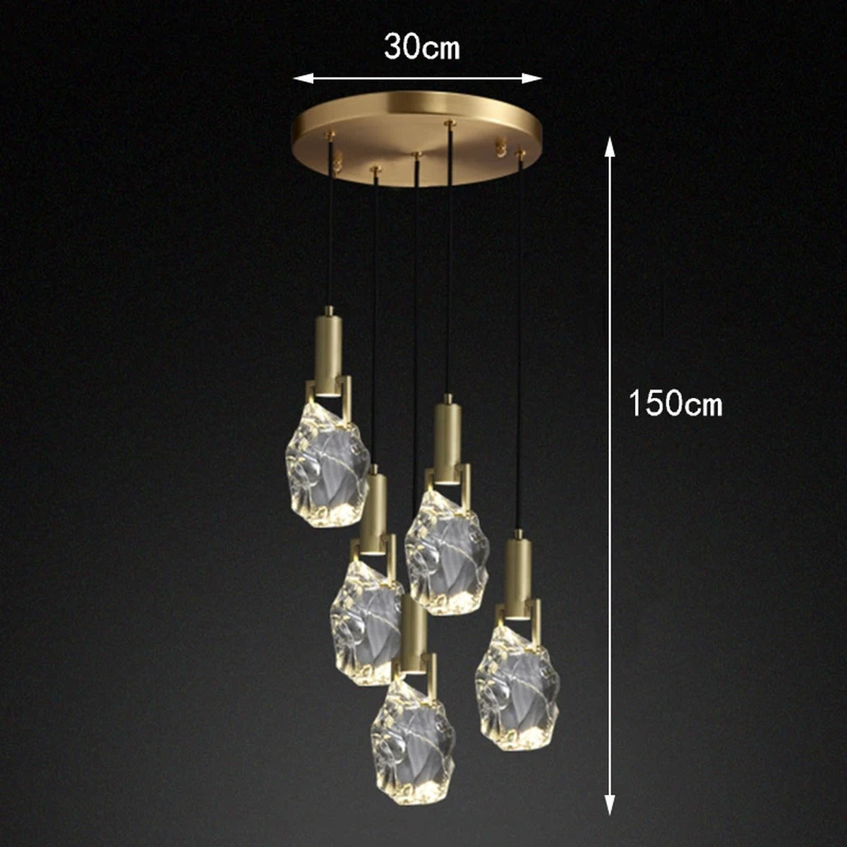 Raw Crystal Rock Pendant Light – Barlux – Product Detail 10