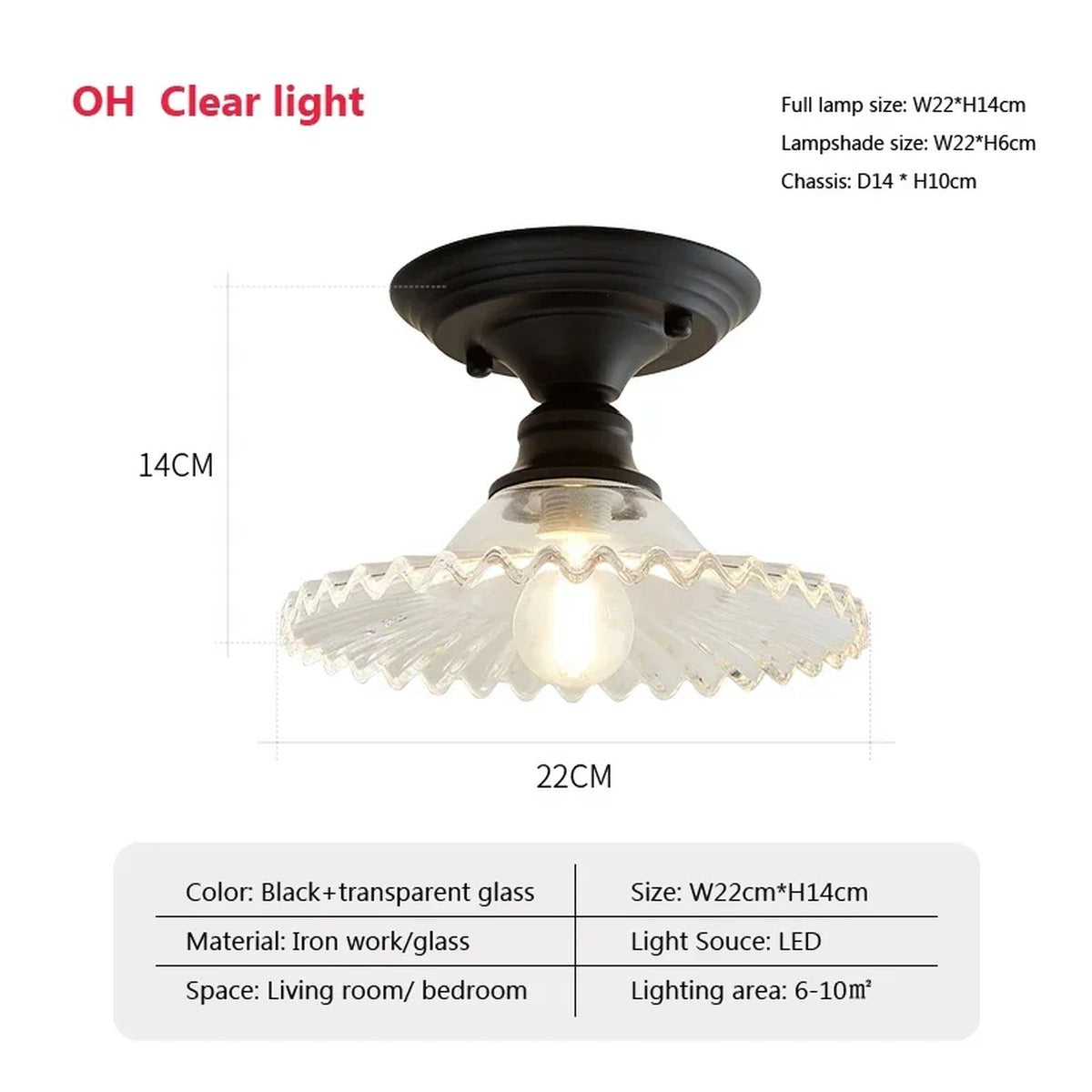 Ceiling Light Soloria — OH Clear