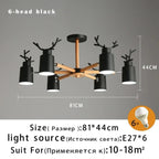 Nordic Antler Wood Arm Cone Chandelier – Birken – Product Detail 8