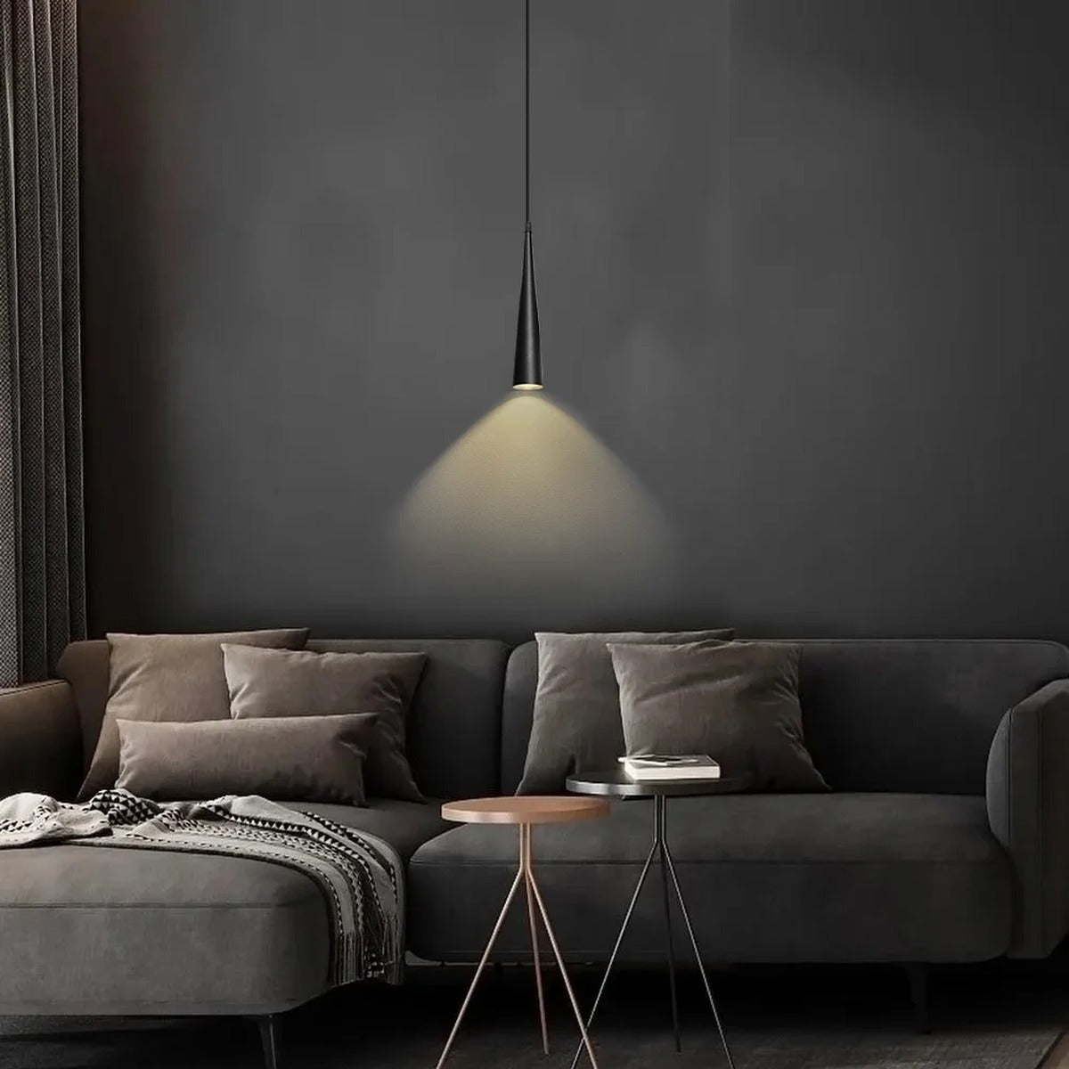 Minimalist Black Metal Pendant Light Restrix – Product Detail 6