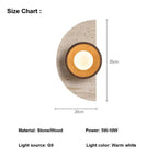 Sculptural Stone Semi-Circle Wall Sconce Halvorn – Product Detail 6