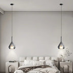 Pluvia Single Pendant – Smoked Grey, Bedroom