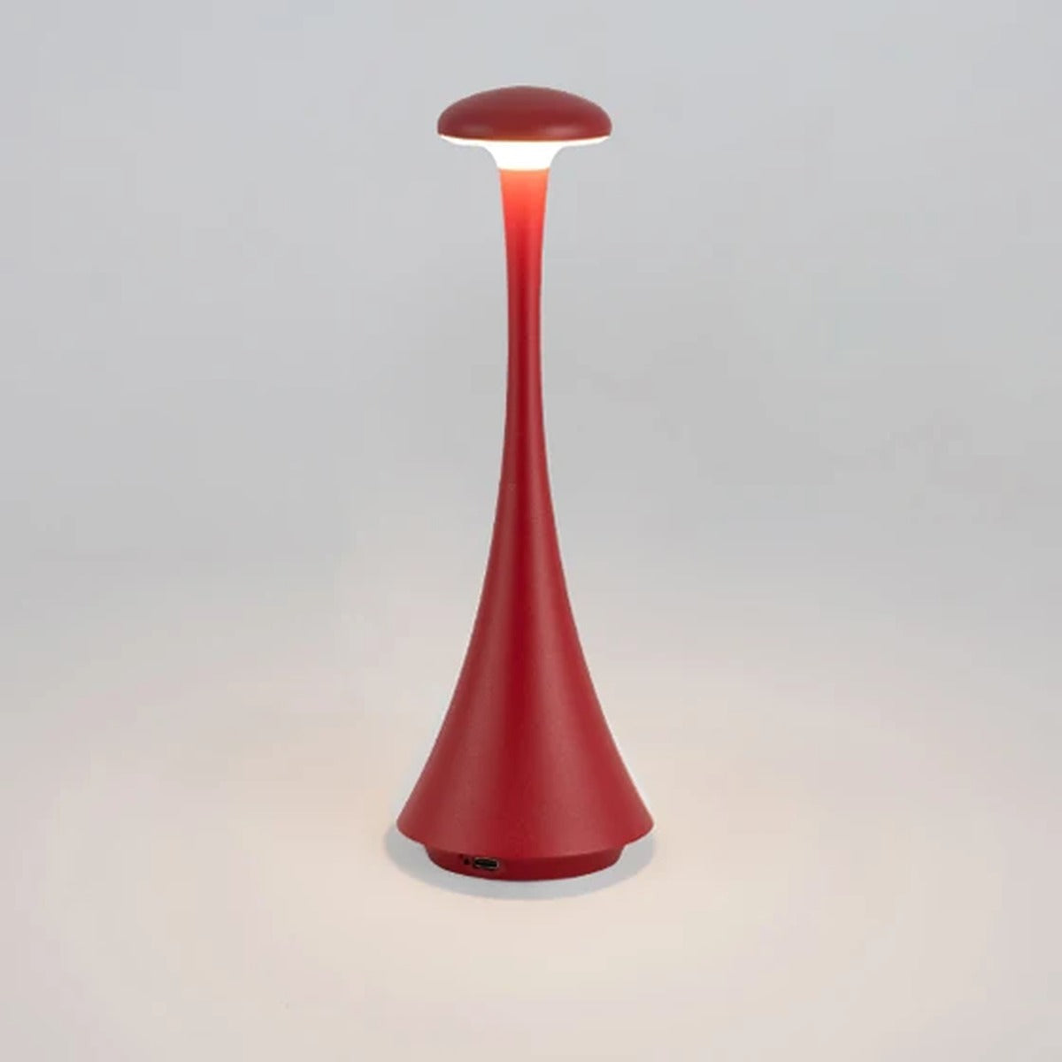 Hourglass Cordless Touch Dimmer Table Lamp – Eravox – Matte Red