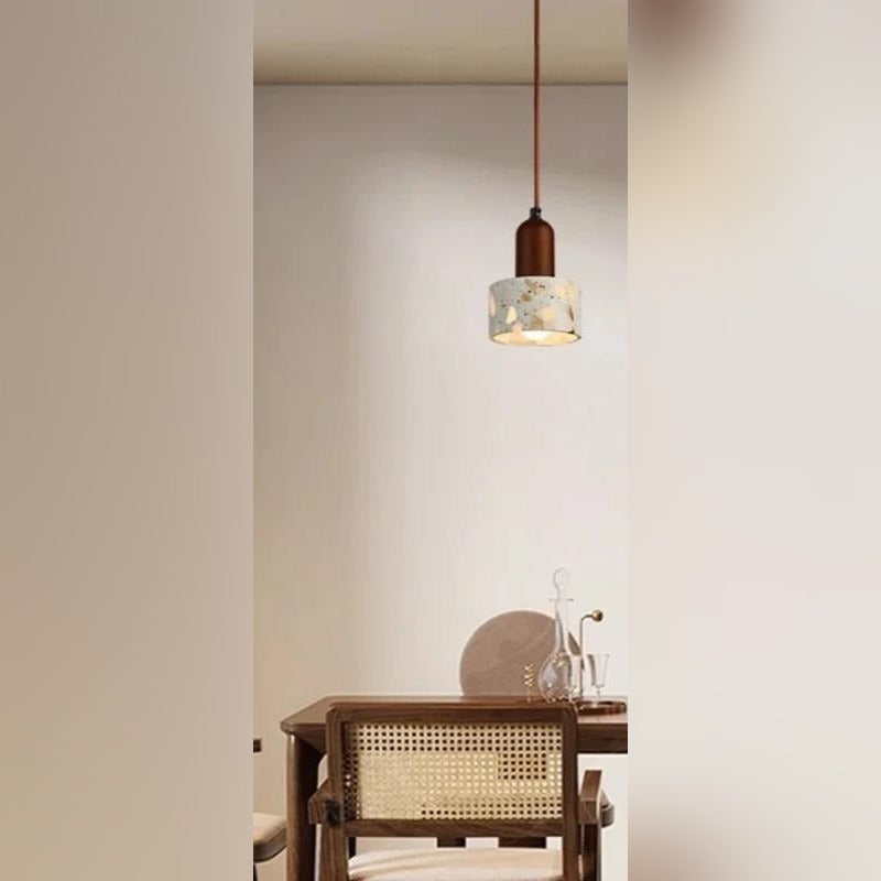 Wabi-Sabi Terrazzo Pendant Light Forvalia – lifestyle, dining room