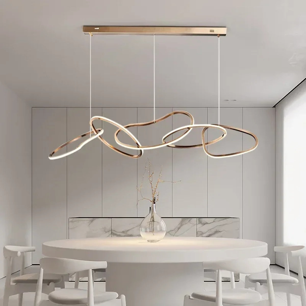 Irregular Gold Ring Chandelier Kevon – Product Detail 5