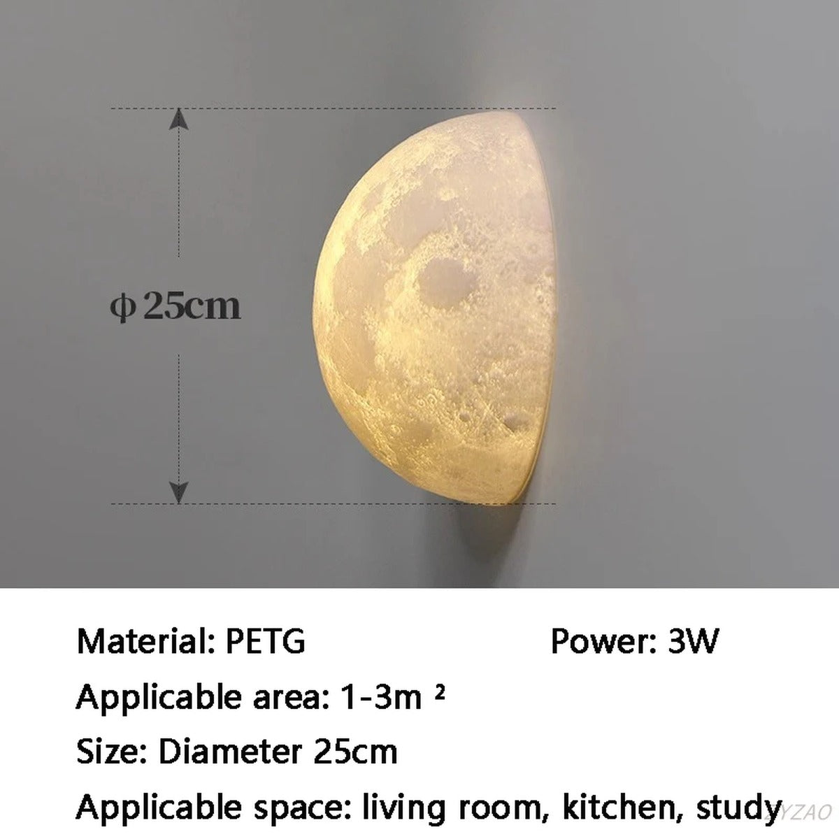 Moon Surface Half & Full Sphere LED Wall Light – Calvion – Product Detail 9