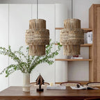 Tiered Bamboo Fringe Cylinder Pendant Light – Melrix – Product Detail 5