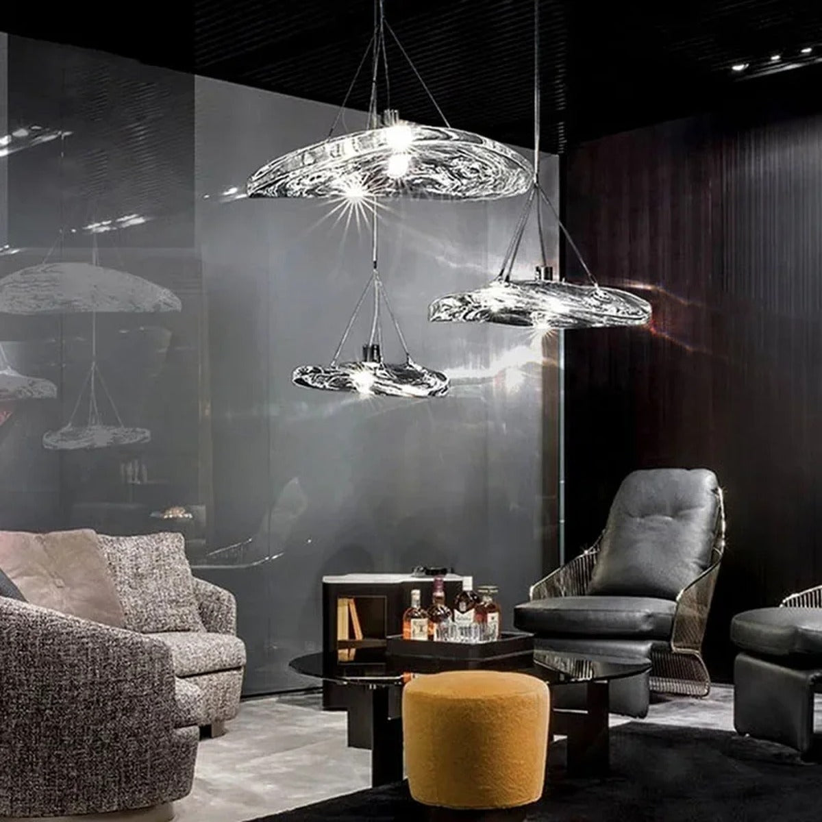 Organic Blown-Glass Pendant Light – Praoria – View 2