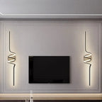 Vireth sculptural ribbon LED wall sconce — detail view
