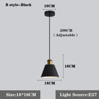 Serenox Pendant Light – Wide Cone shade dimensions, Ø16 x H16 cm